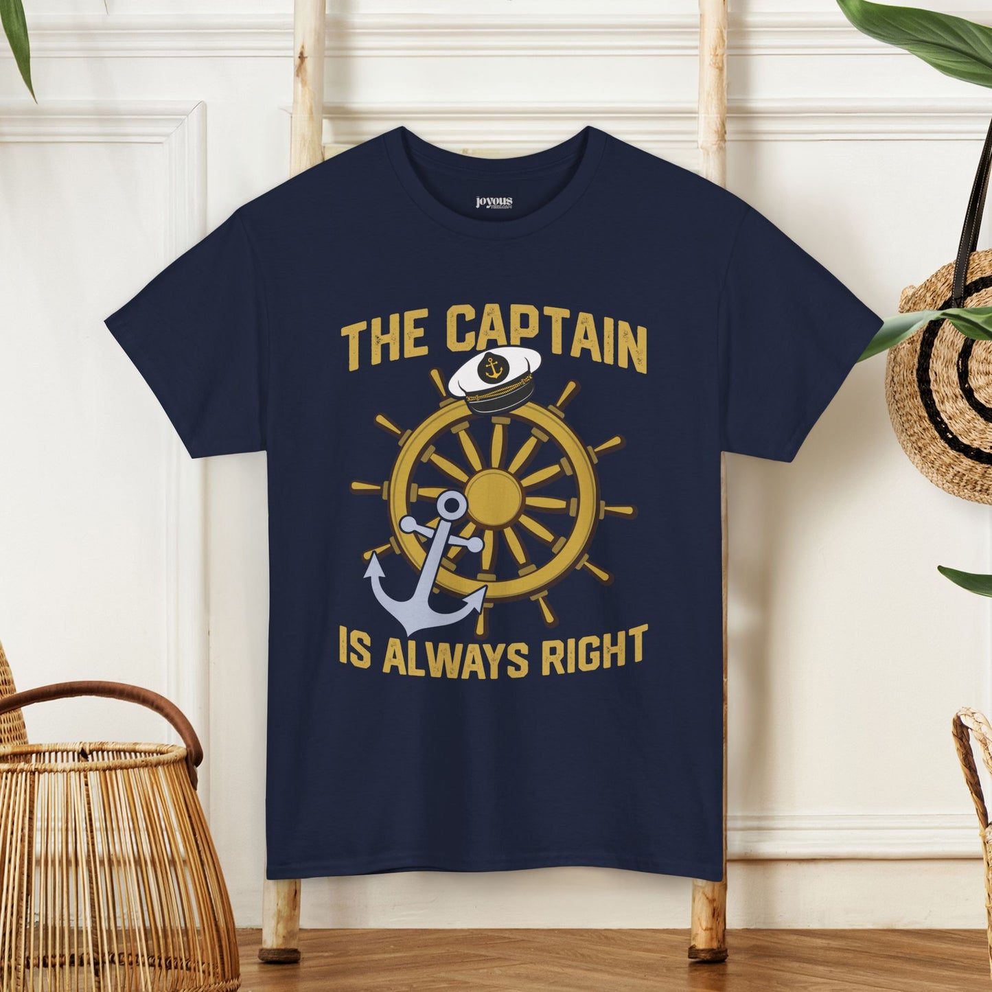 The Captain is Always Right T-Shirt - Funny Nautical Sailing Heavy Cotton Tee