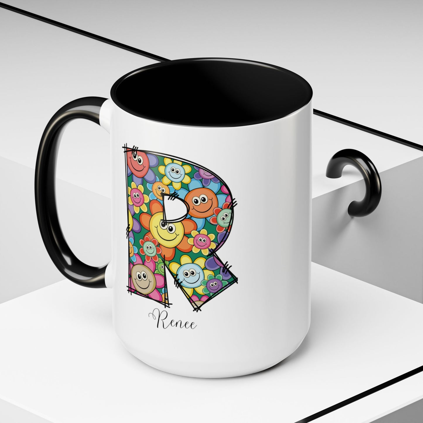 Custom Name Initial Letter Mug - Personalized Gifts A-Z