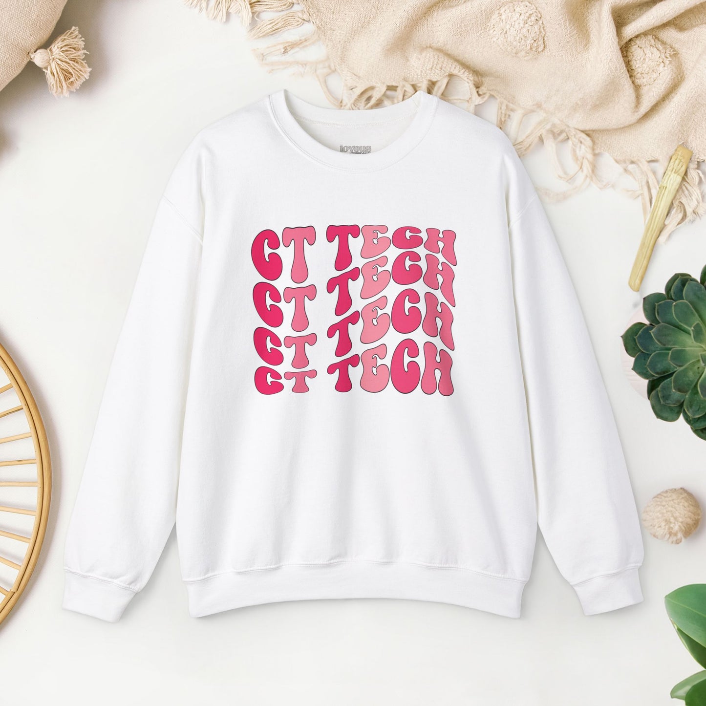 Groovy Pink CT Tech Sweatshirt - CT Technologist Sweater