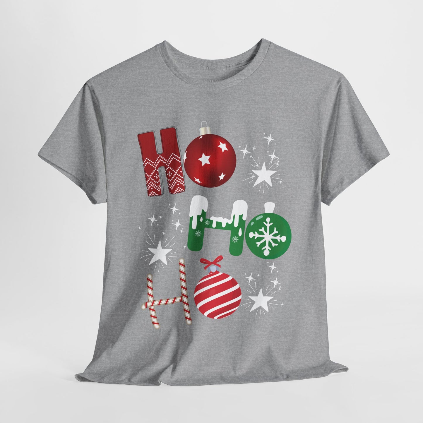 Ho Ho Ho Christmas Shirt - Matching Family Christmas Heavy Cotton Tee