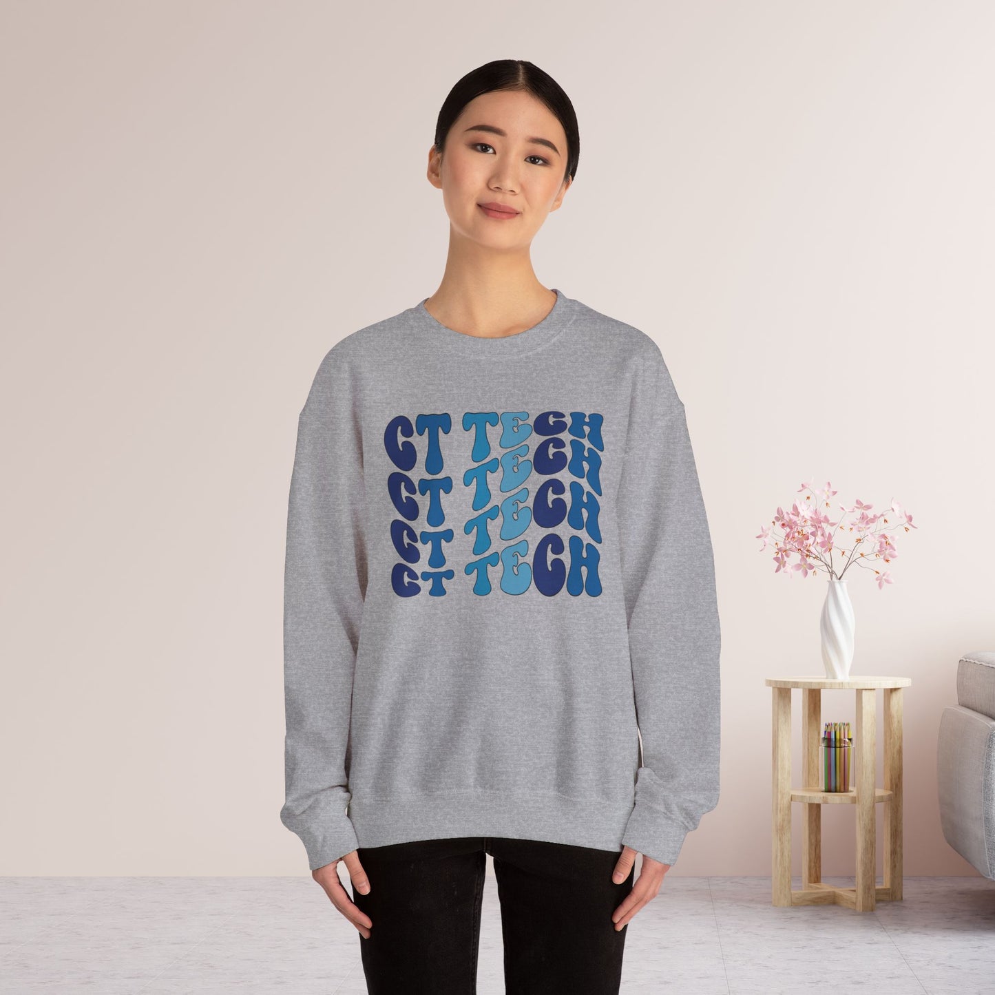 Groovy Blue CT Tech Sweatshirt - CT Technologist Sweater