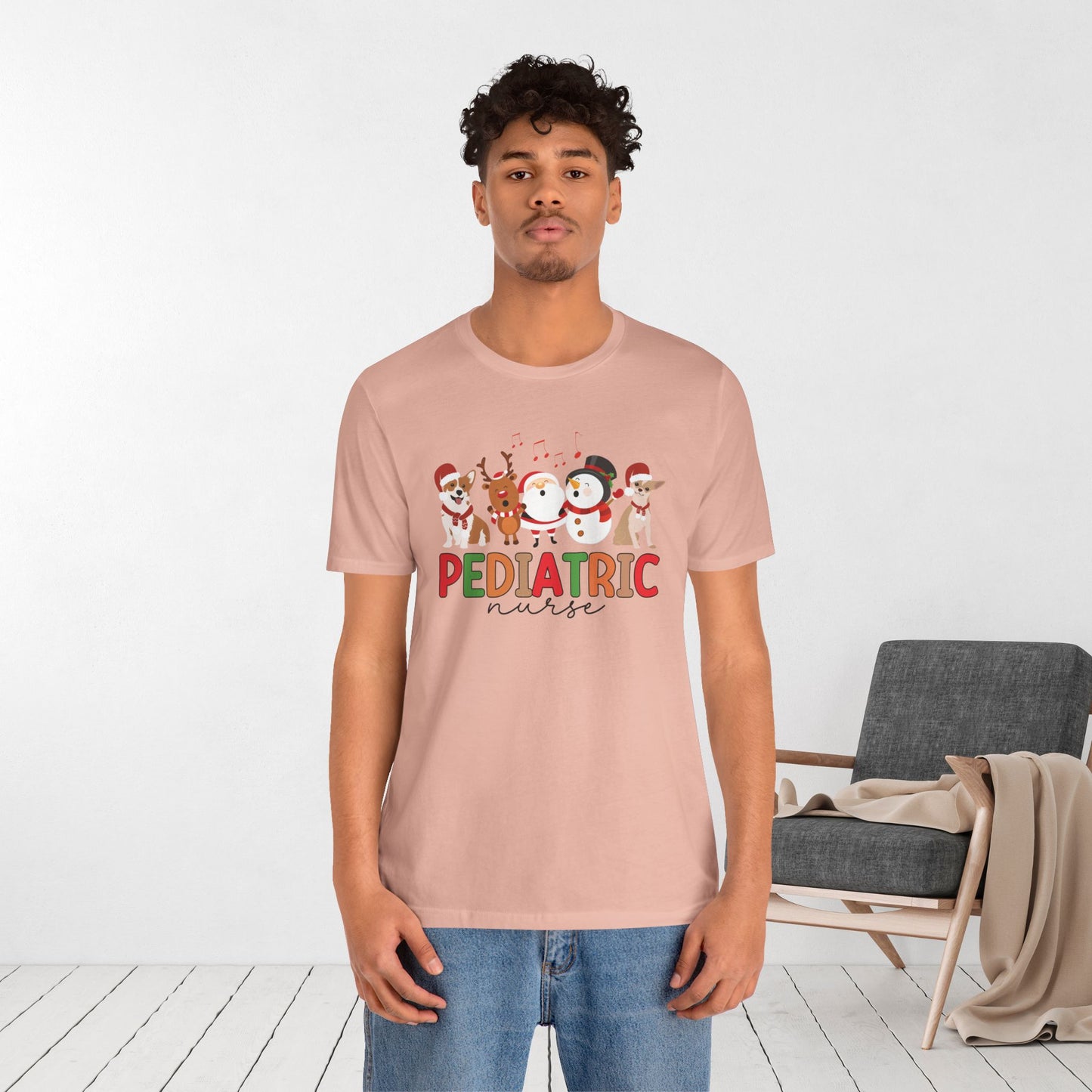 Christmas Pediatric Nurse Soft Cotton Tee