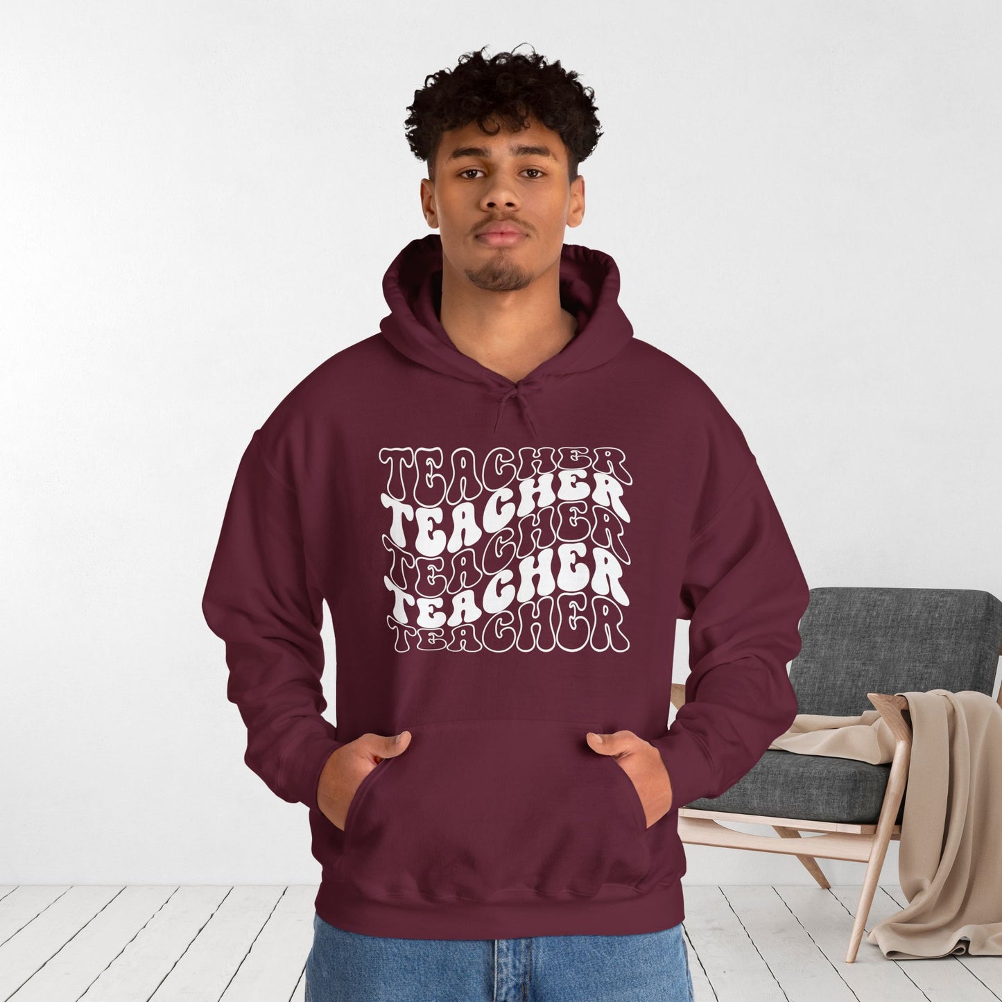 Groovy Unisex Teacher Hoodie for School Teachers