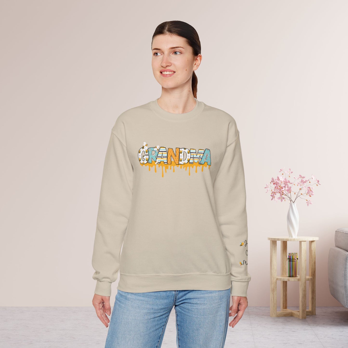 Custom Grandma Sweatshirt with Kids Name - Personalized Gift for Grandma