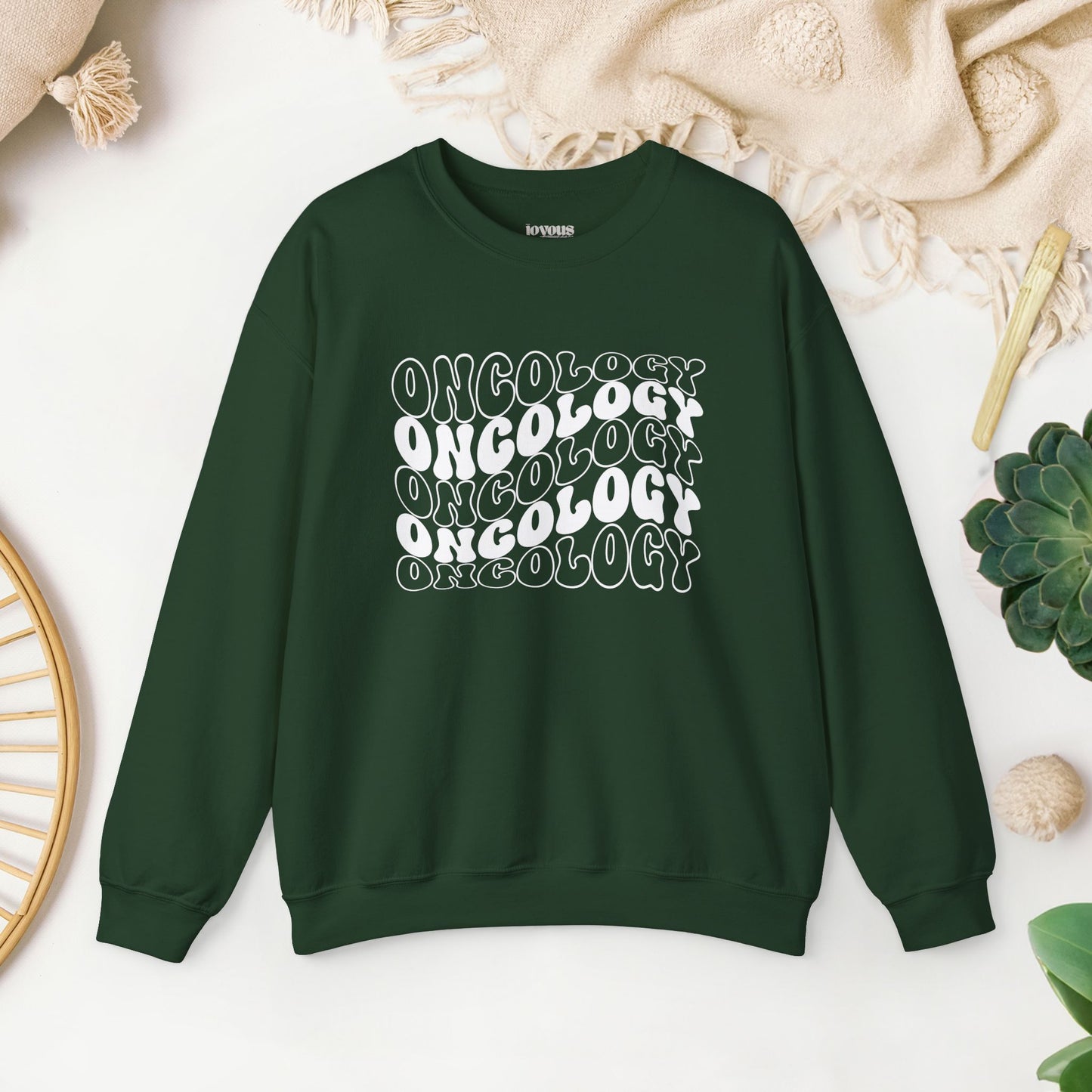 White Groovy Colorful Oncology Sweatshirt