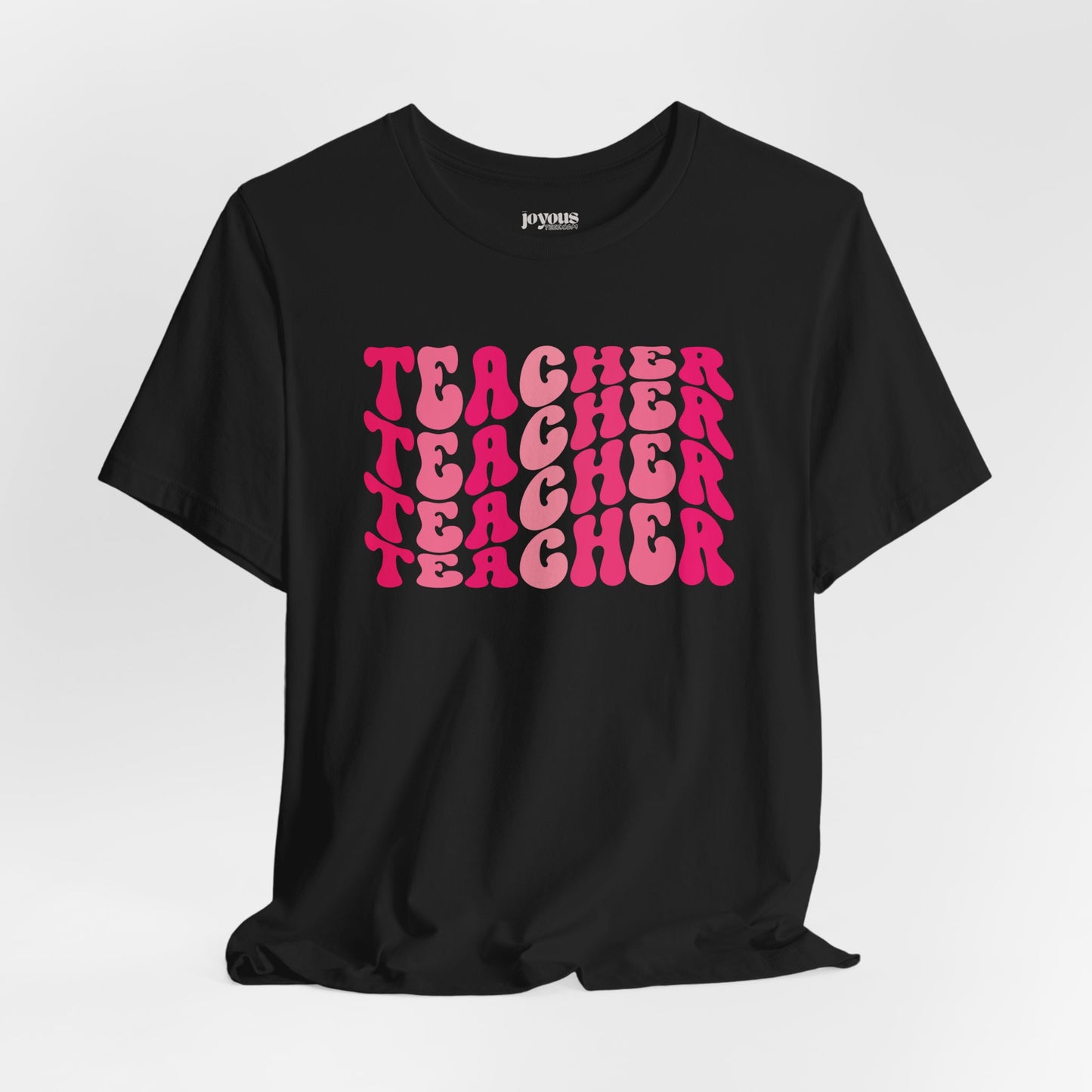 Groovy Pink Teacher Soft Cotton Tee for School Teachers