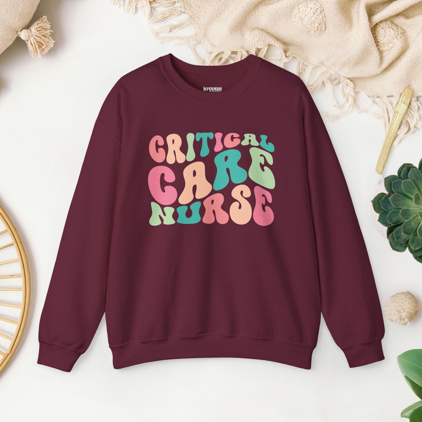 Groovy Critical Care Nurse Crewneck Sweatshirt