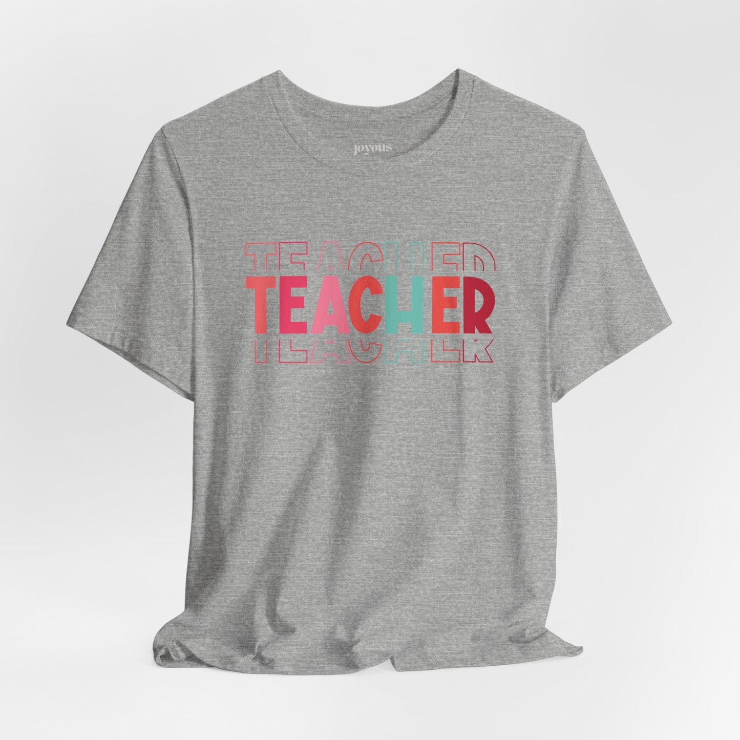 Colorful Teacher Soft Cotton Tee for School Teachers