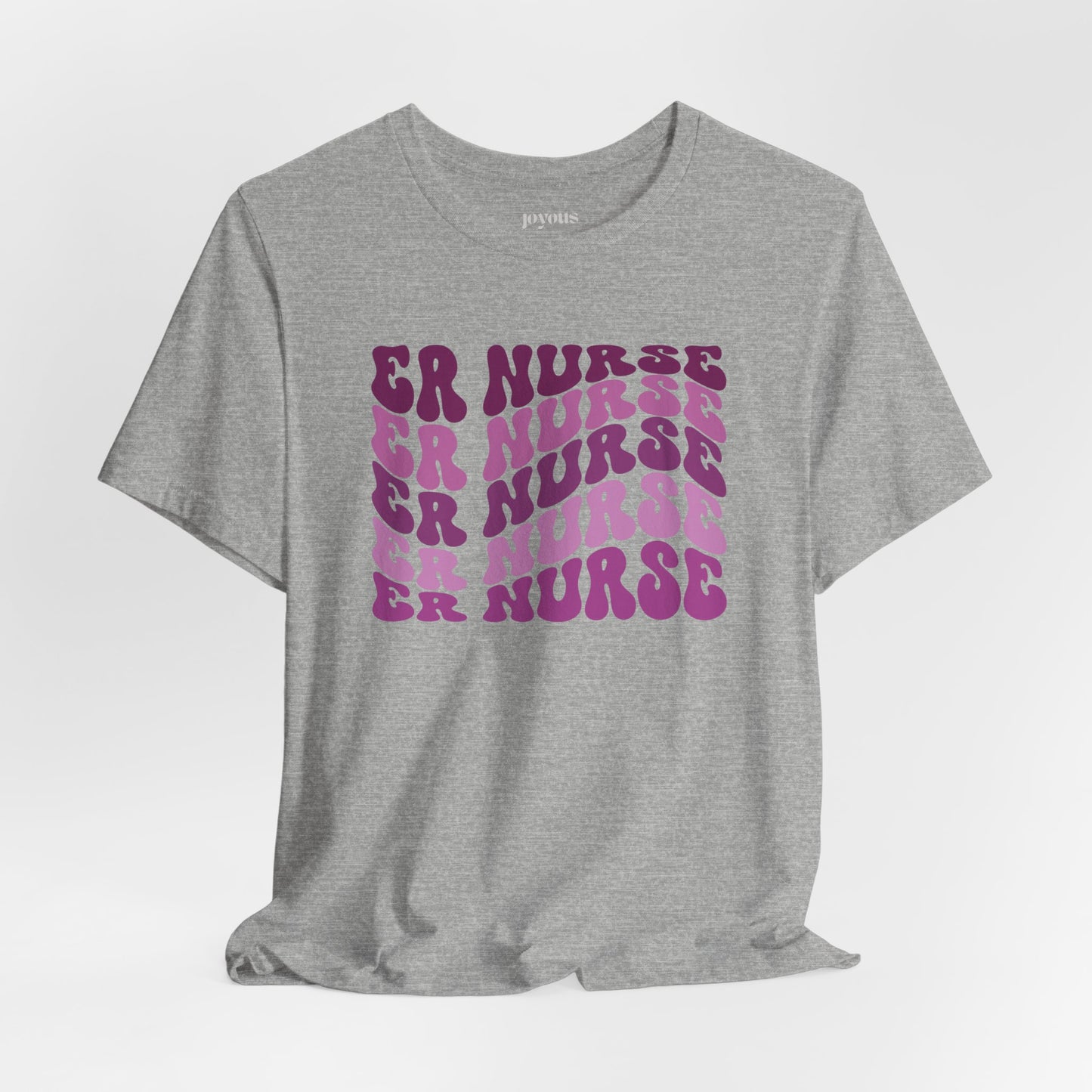 Groovy Purple ER Nurse Shirt - Emergency Nurse Soft Cotton Tee