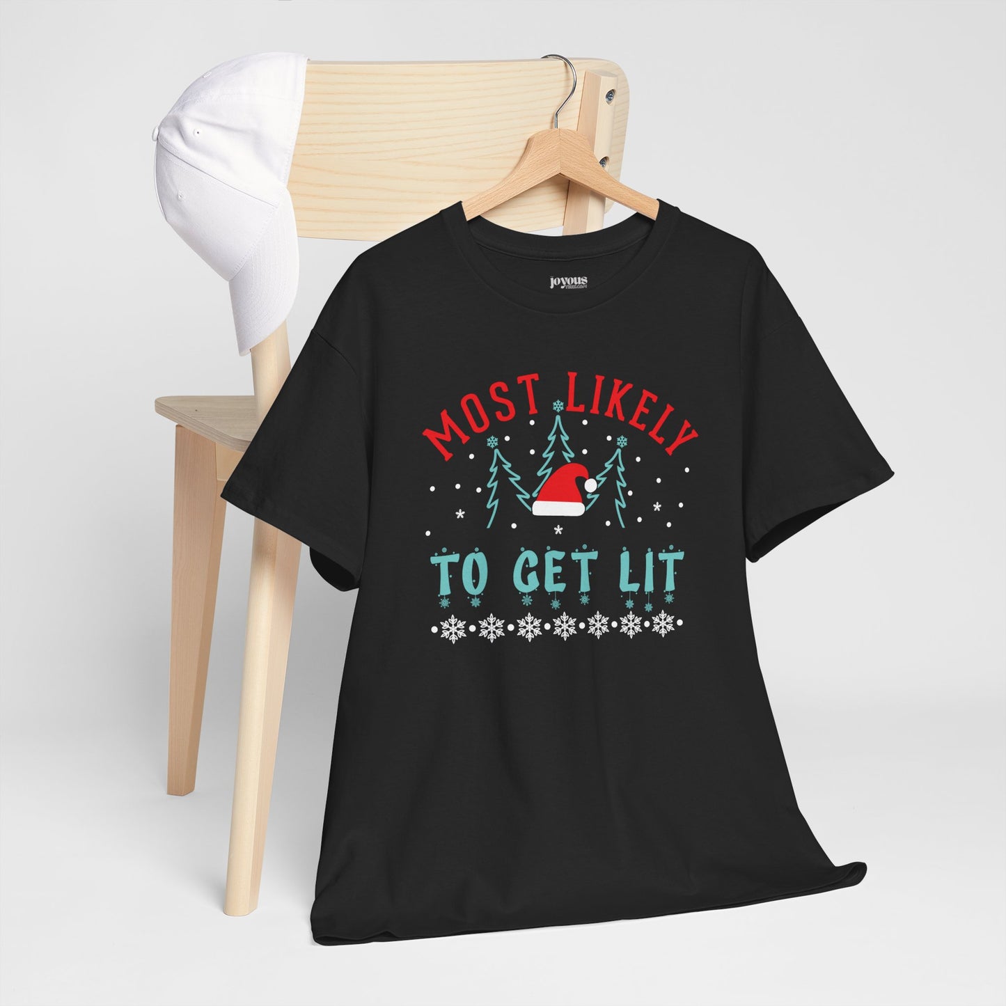 Most Likely To Get Lit Funny Christmas Shirt - Matching Family Christmas Heavy Cotton Tee