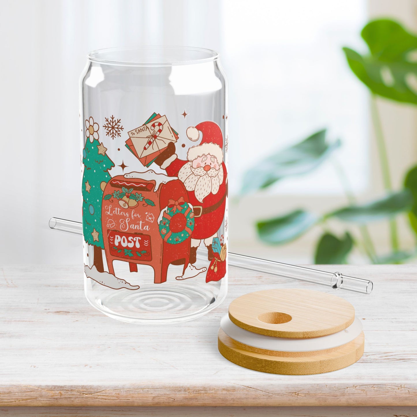 Letters To Santa Retro Christmas Sipper Glass - Best Christmas Gift