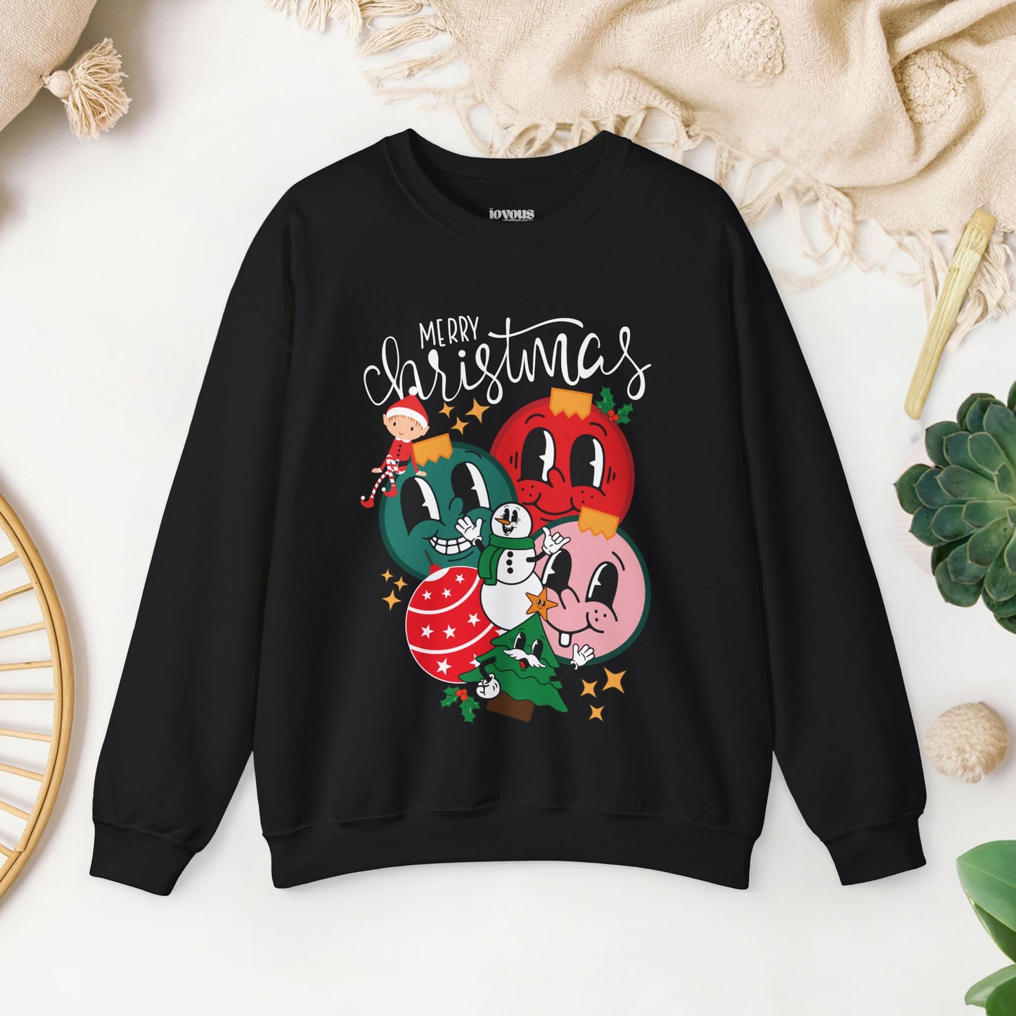 Trendy Christmas Ornament Sweatshirt - Christmas Crewneck Pullover