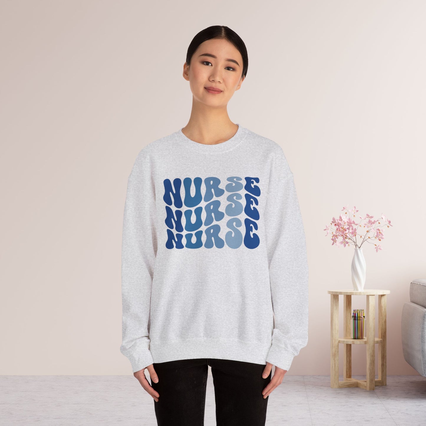 Groovy Blue Nurse Sweatshirt