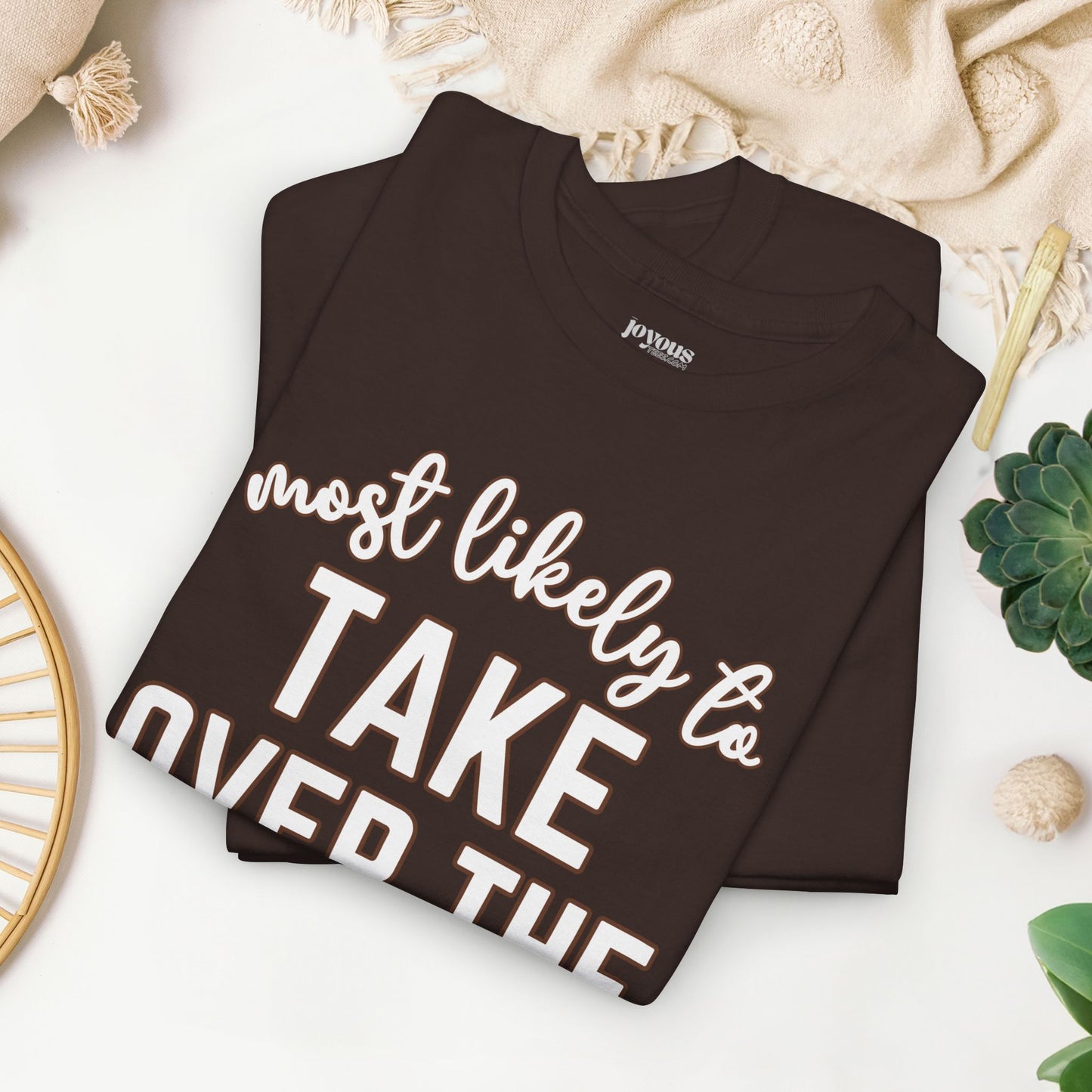 Funny Thanksgiving Shirt - Most Likely To Take Over the Kitchen Heavy Cotton Tee