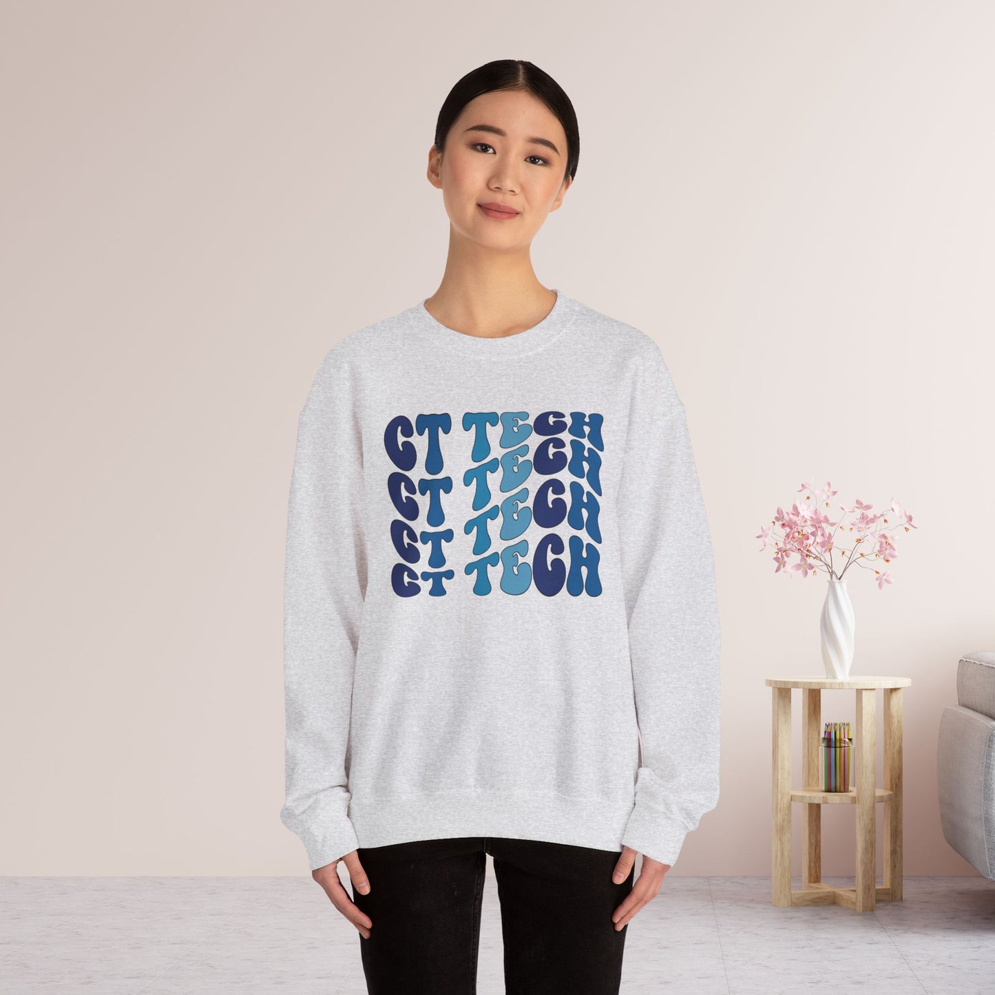 Groovy Blue CT Tech Sweatshirt - CT Technologist Sweater