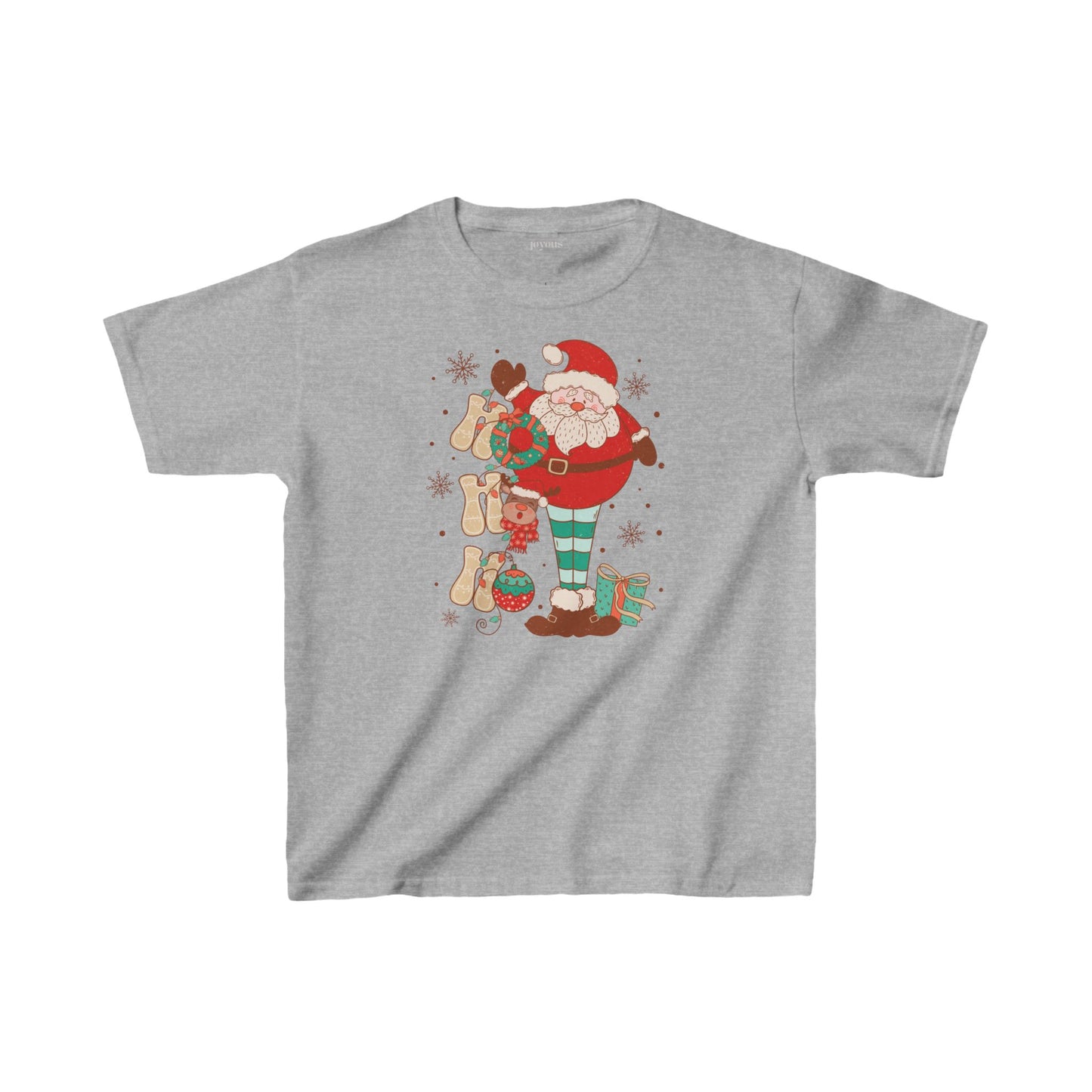 Ho Ho Ho Youth Christmas Shirt - Retro Christmas Tee