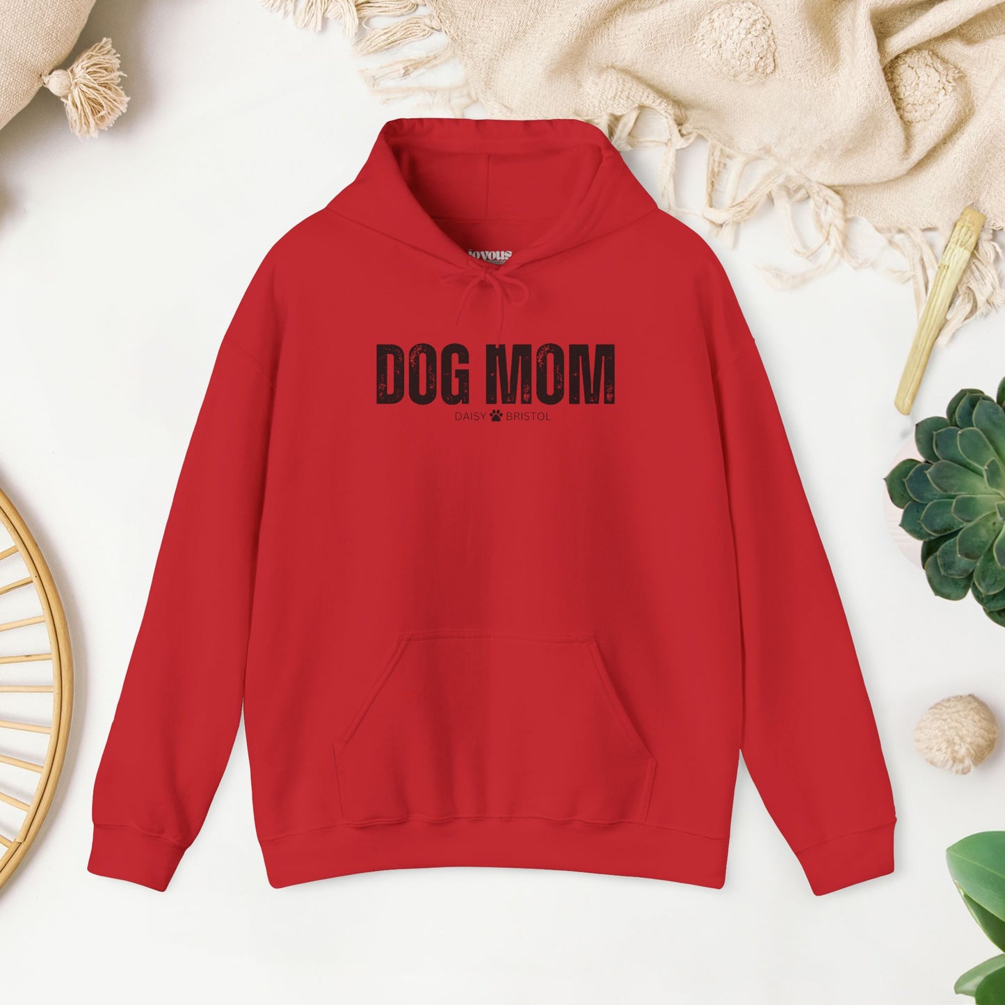 Custom Dog Mom Hoodie with Dogs Name - Personalized Gift for Dog Mom