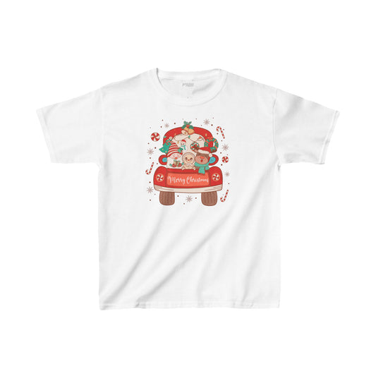 Merry Christmas Youth Christmas Shirt - Retro Christmas Tee