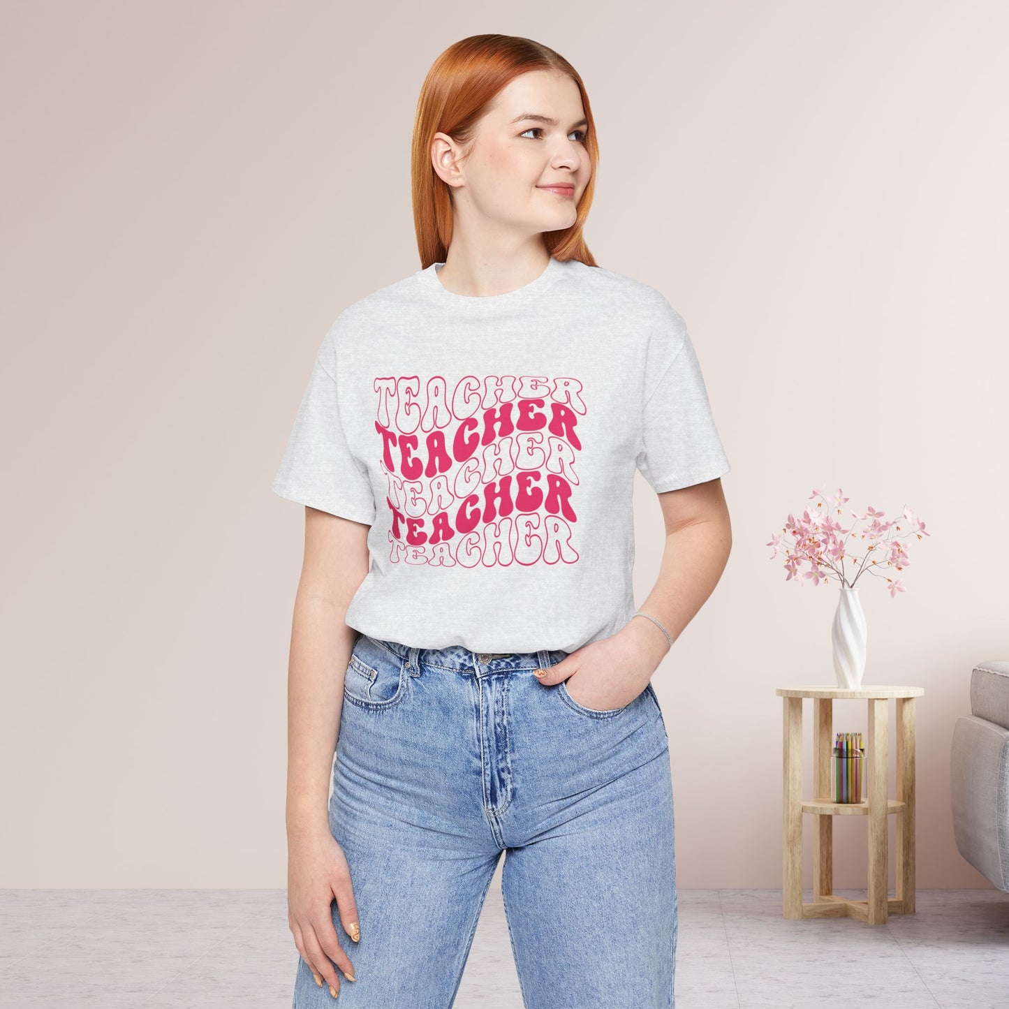 Groovy Trendy Teacher Soft Cotton Tee for School Teachers