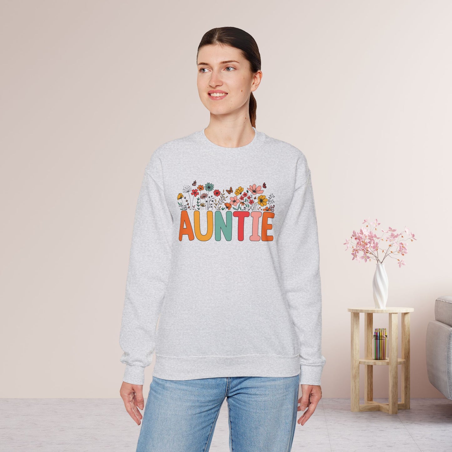 Spring Floral Auntie Sweatshirt