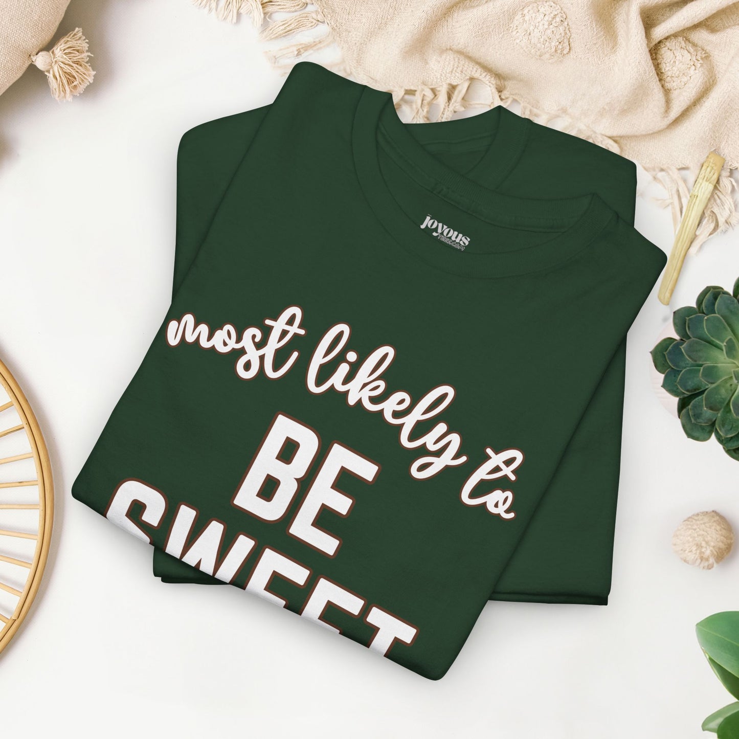 Funny Thanksgiving Shirt - Most likely To Be Sweet as Pumpkin Pie Heavy Cotton Tee