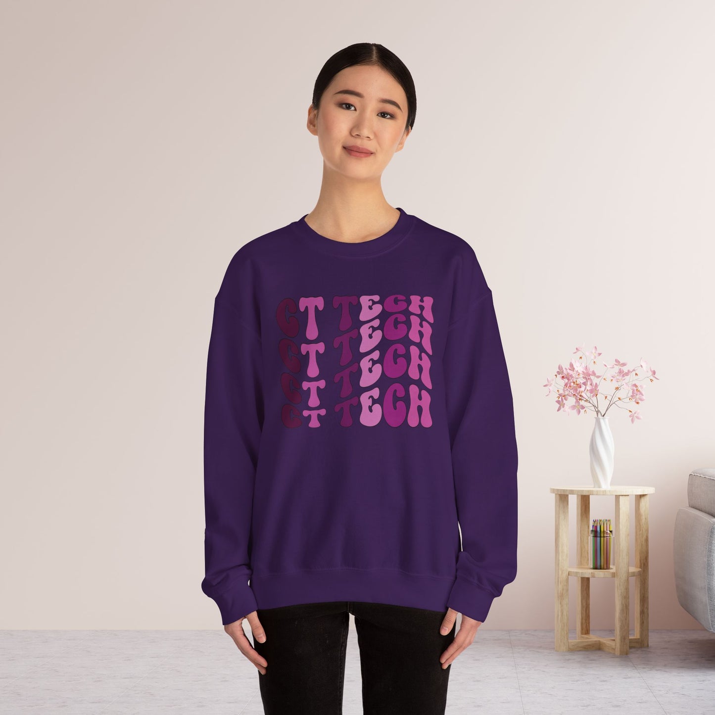 Groovy Purple CT Tech Sweatshirt - CT Technologist Sweater