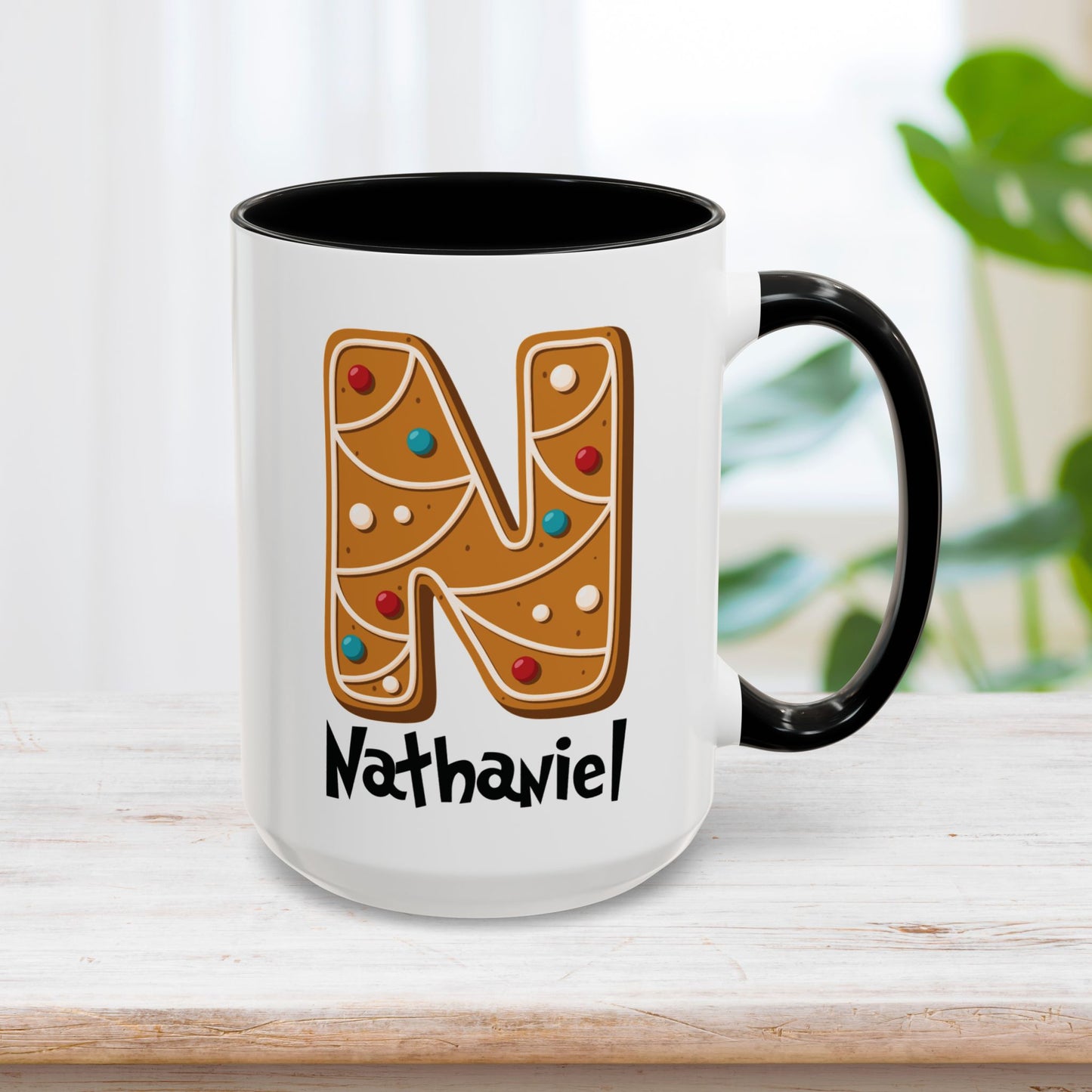 Custom Name Christmas Initial Letter Mug - Personalized Gifts - Cookie Letter Mug A-Z