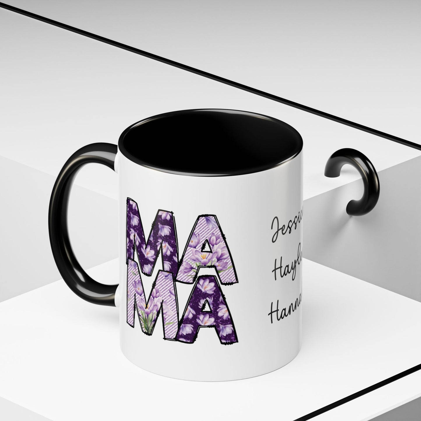 Personalized Mama Coffee Mug with Kids Names - Custom Mom Gifts for Mother's Day