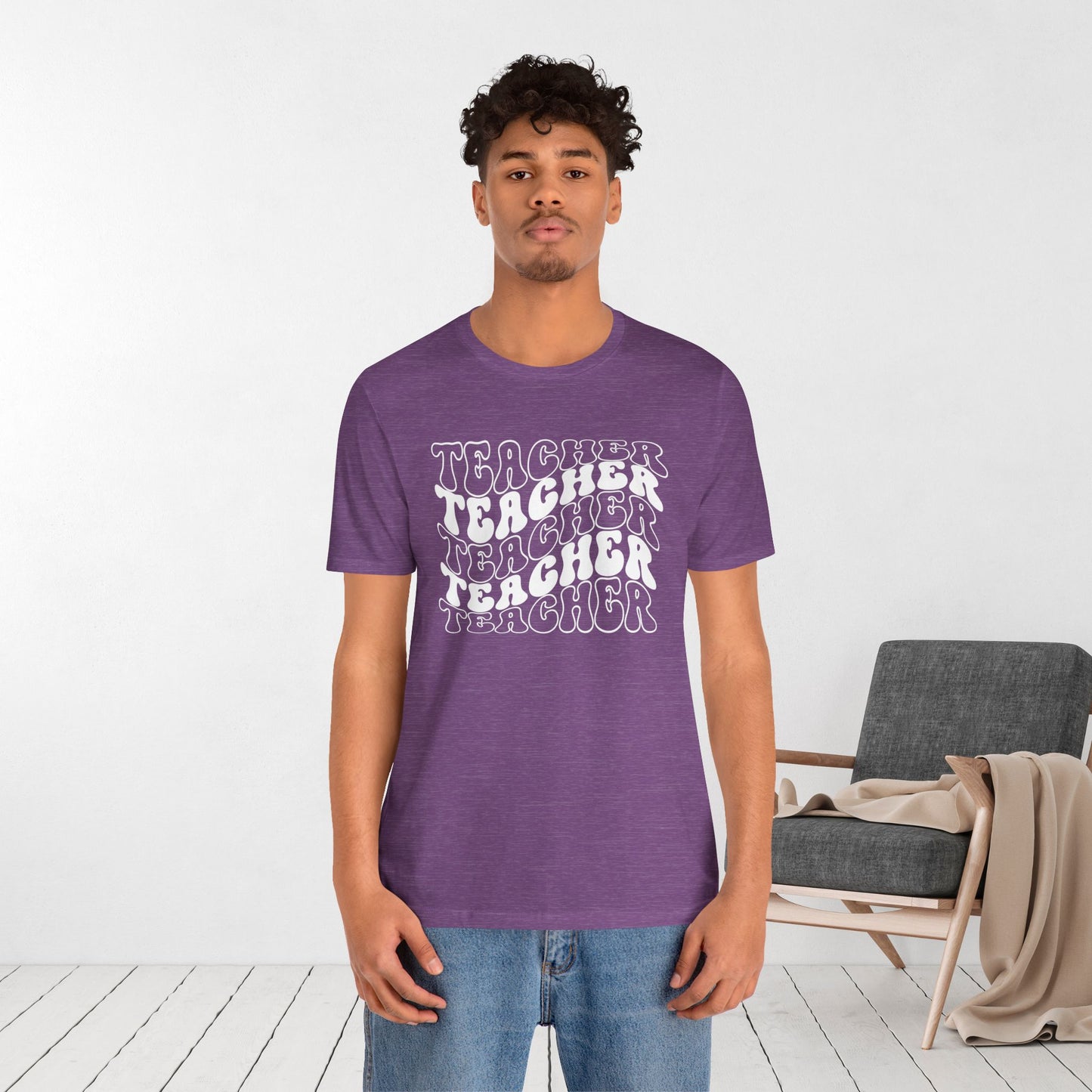 Groovy Teacher Soft Cotton Tee for School Teachers