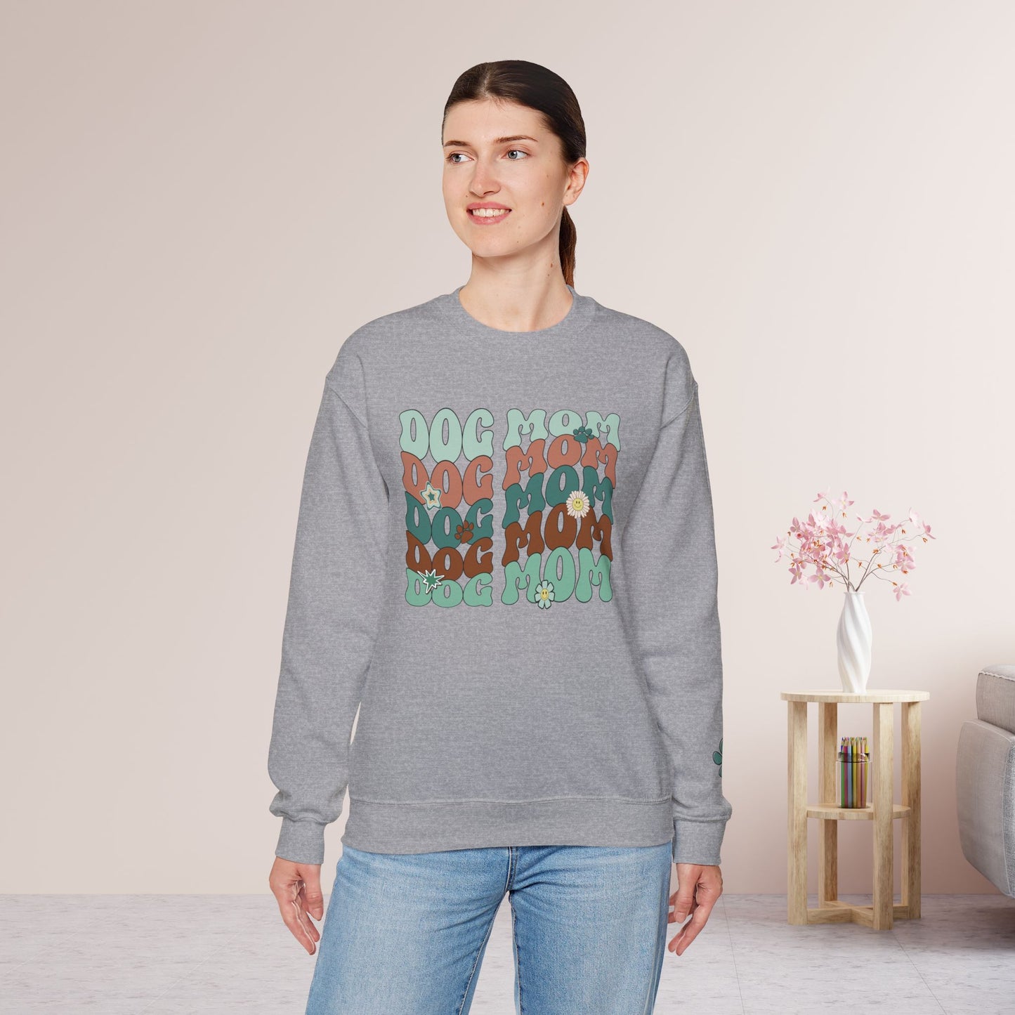 Groovy Dog Mom Sweatshirt - Groovy Dog Mom Crewneck