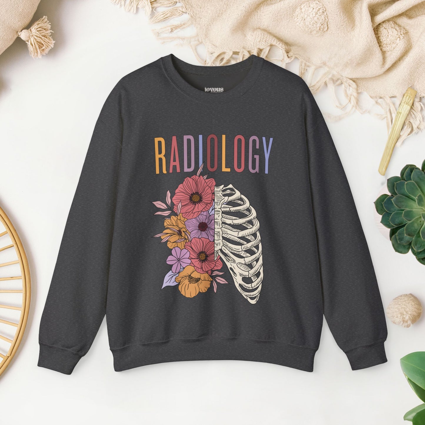 Flower Skeleton Radiology Sweatshirt