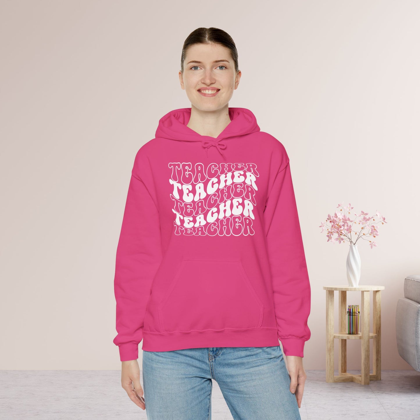 Groovy Unisex Teacher Hoodie for School Teachers