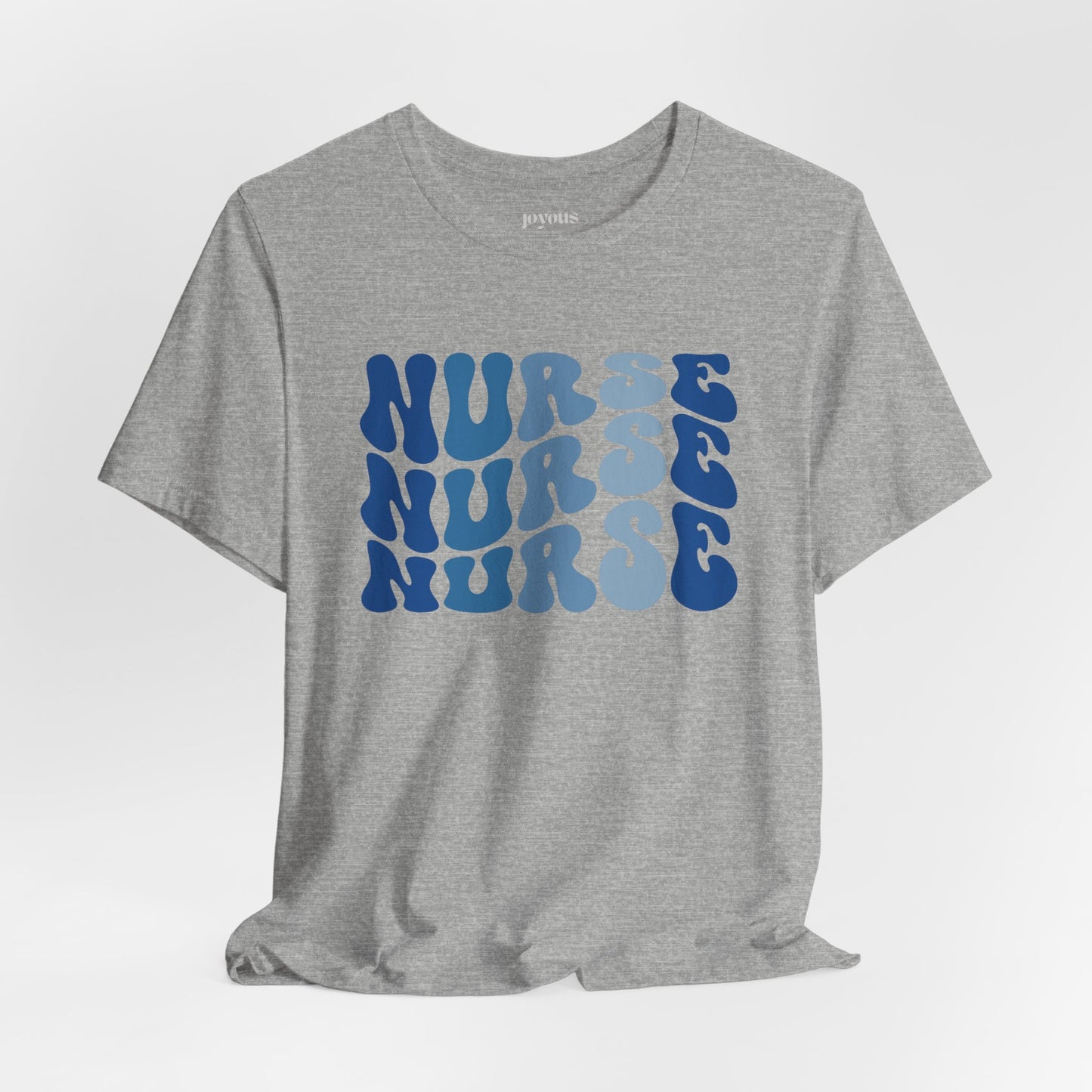 Groovy Blue Nurse Shirt - Registered Nurse Soft Cotton Tee
