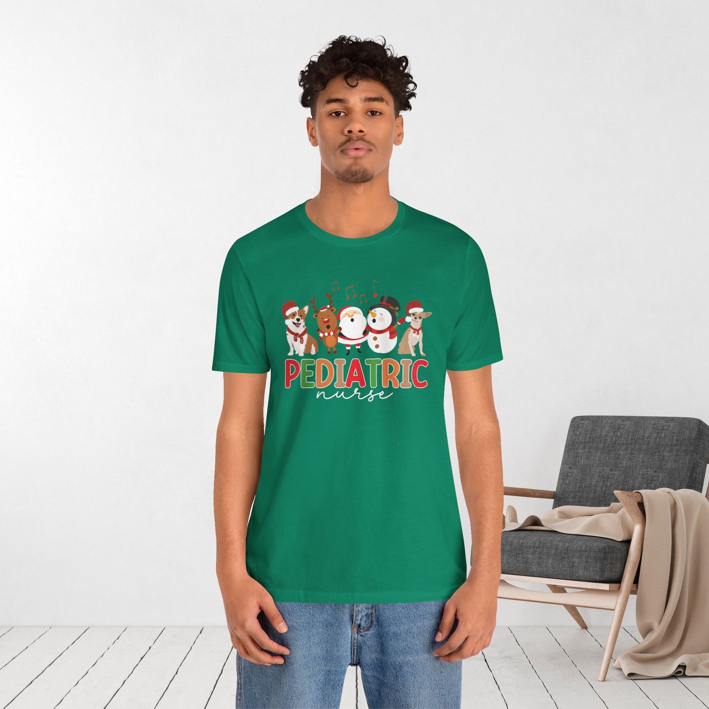 Christmas Pediatric Nurse Soft Cotton Tee