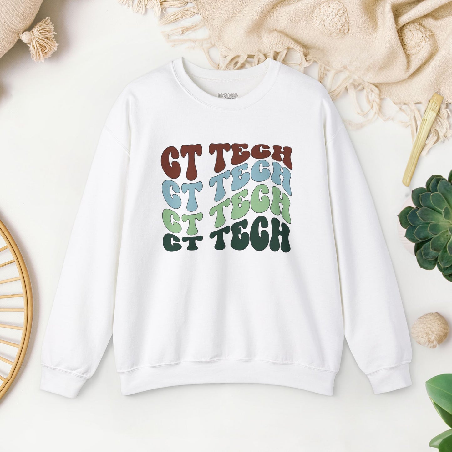 Groovy Colorful CT Tech Sweatshirt - CT Technologist Sweater