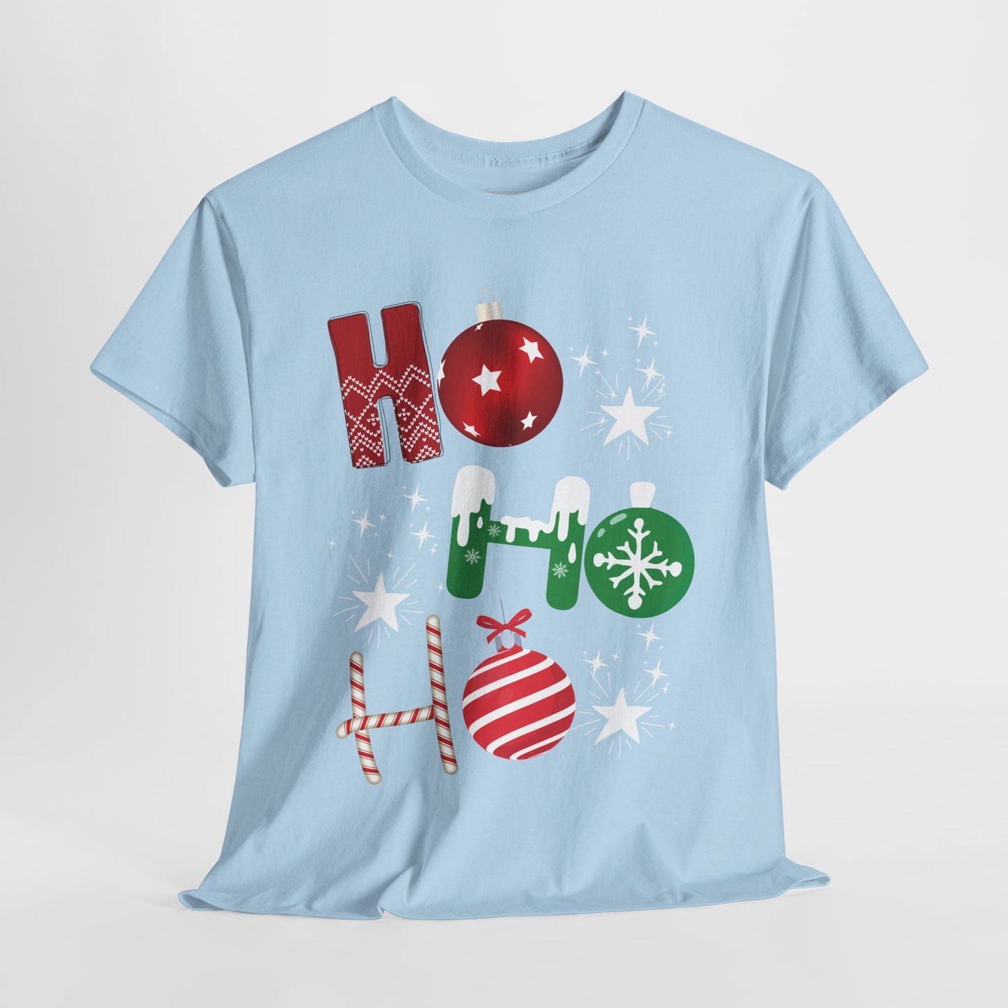 Ho Ho Ho Christmas Shirt - Matching Family Christmas Heavy Cotton Tee