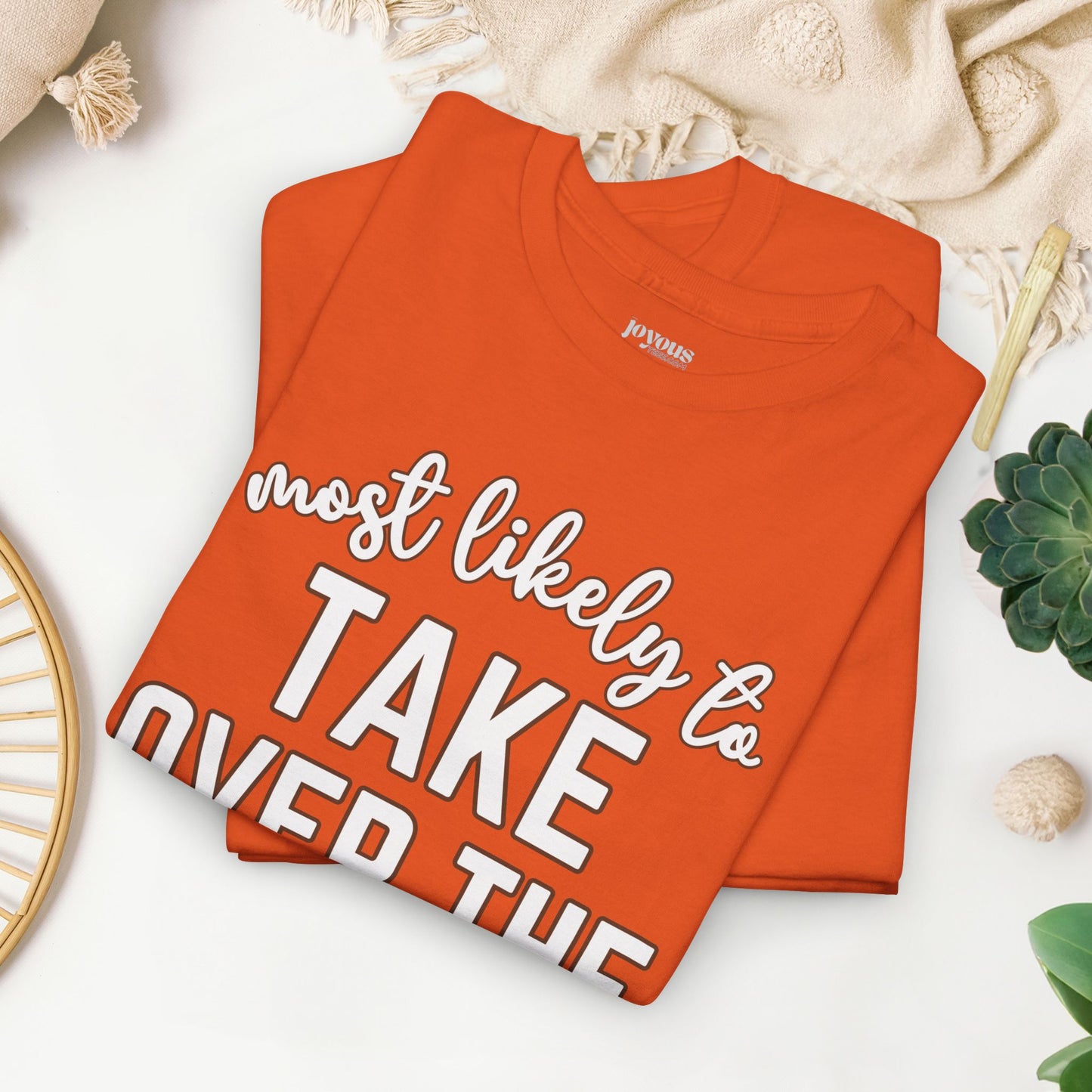 Funny Thanksgiving Shirt - Most Likely To Take Over the Kitchen Heavy Cotton Tee