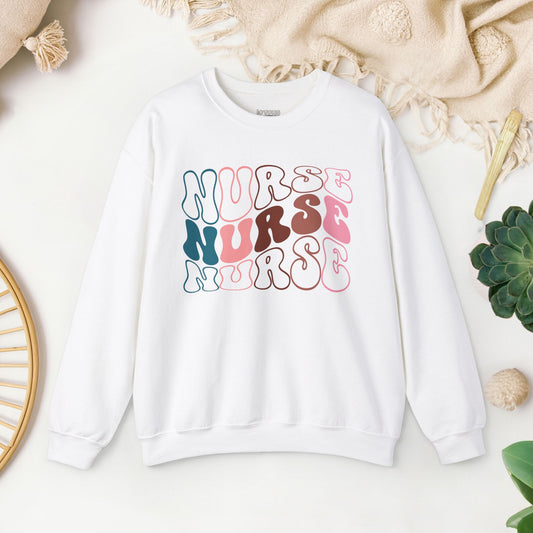 Groovy Nurse Sweatshirt for Registered Nurse