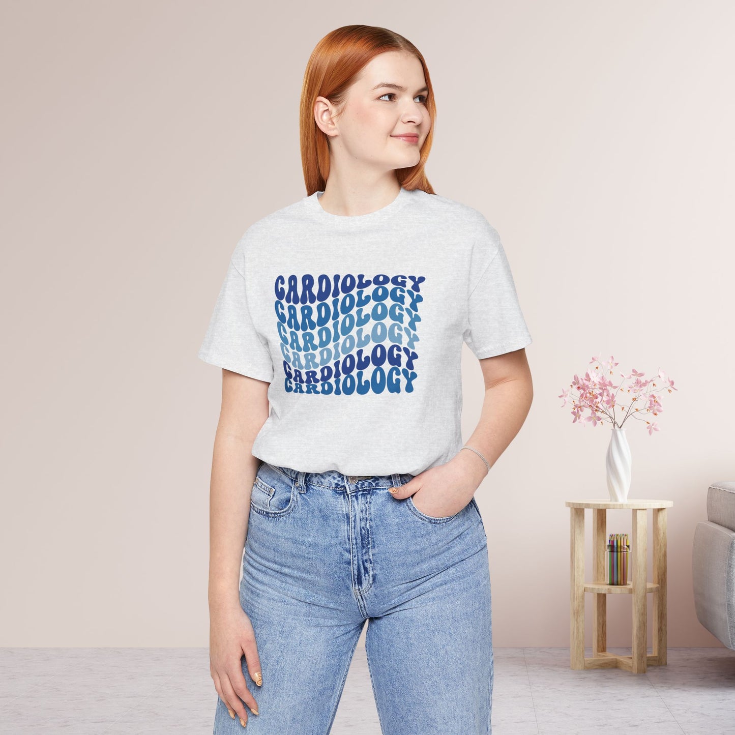 Groovy Blue Cardiology Shirt - Cardiac Nurse Soft Cotton Tee