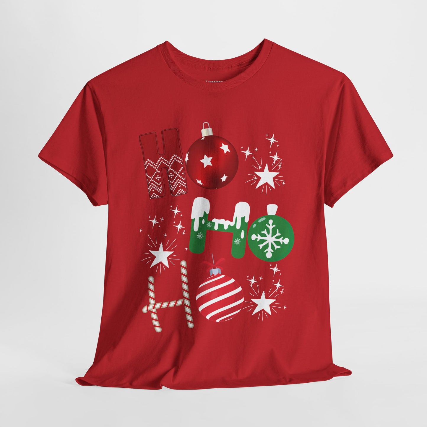 Ho Ho Ho Christmas Shirt - Matching Family Christmas Heavy Cotton Tee