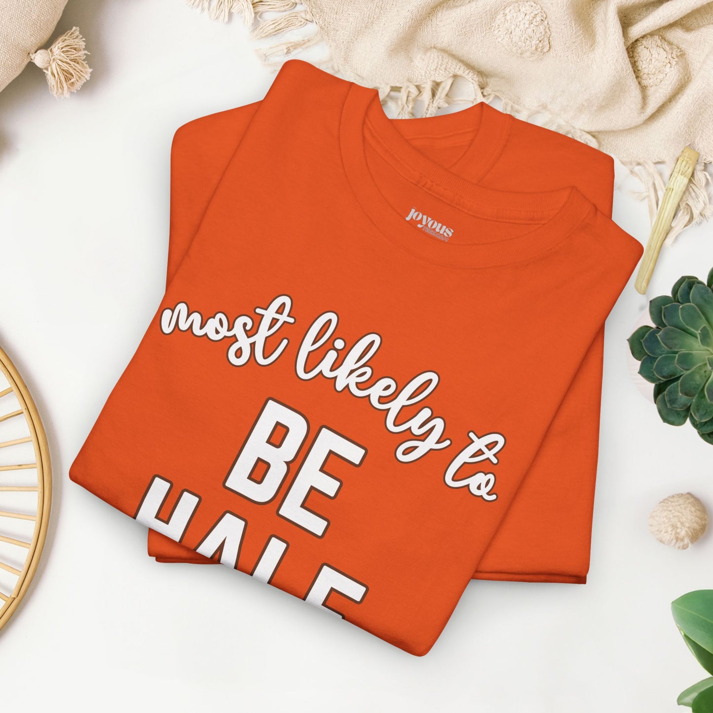 Funny Thanksgiving Shirt - Most Likely To Be Half Baked Heavy Cotton Tee