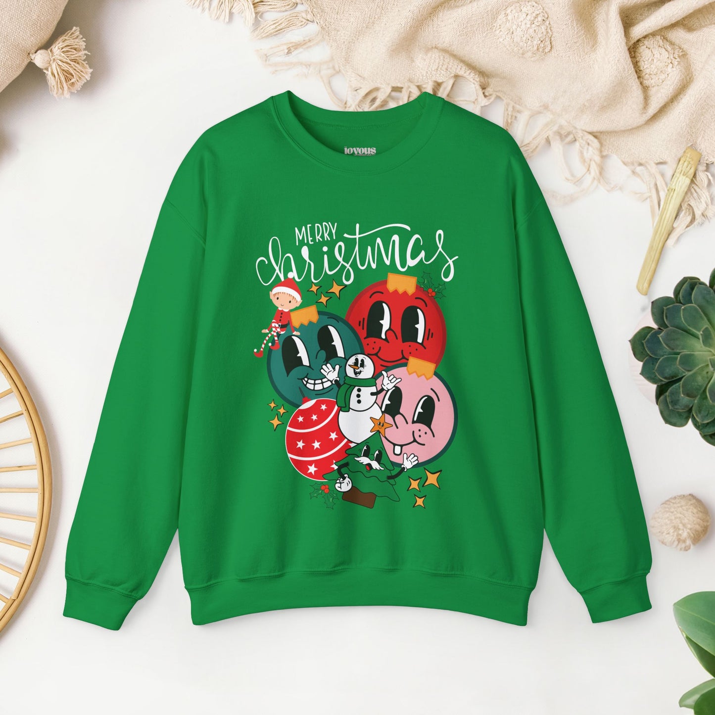 Trendy Christmas Ornament Sweatshirt - Christmas Crewneck Pullover