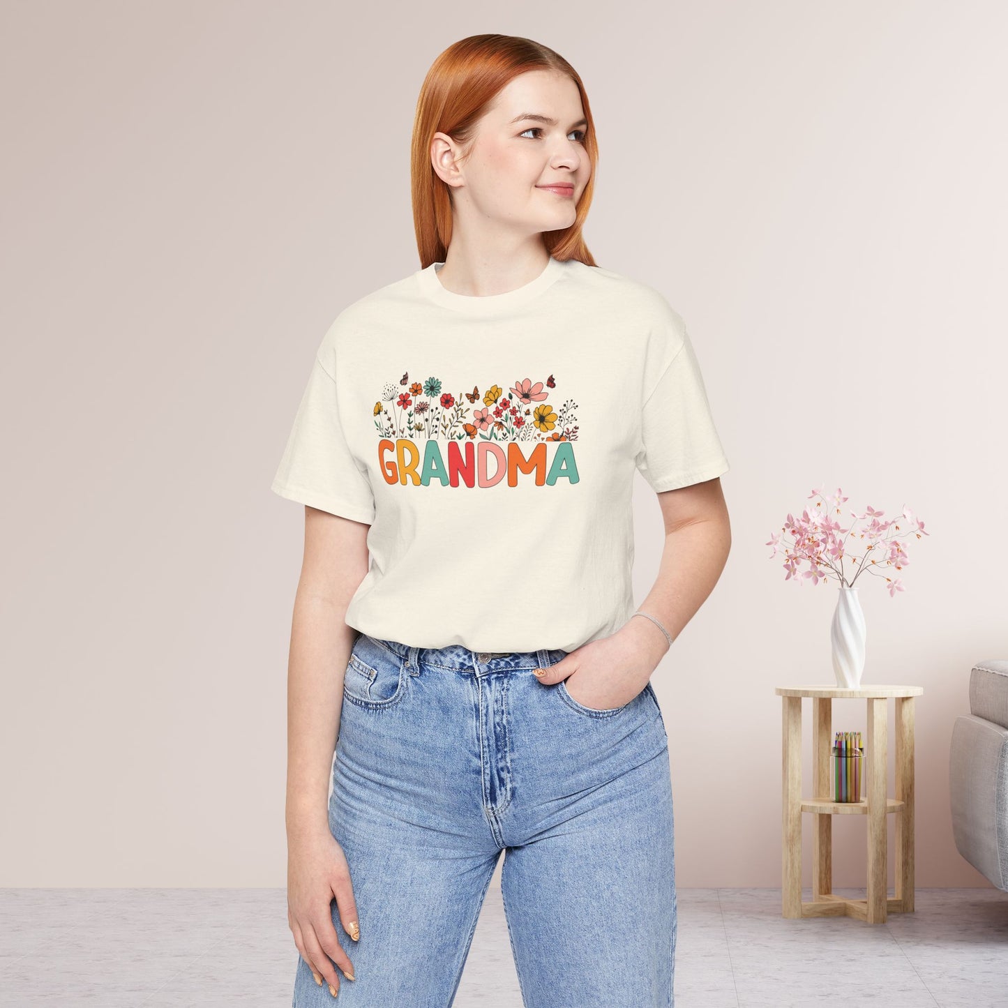 Spring Floral Grandma Soft Cotton Tee