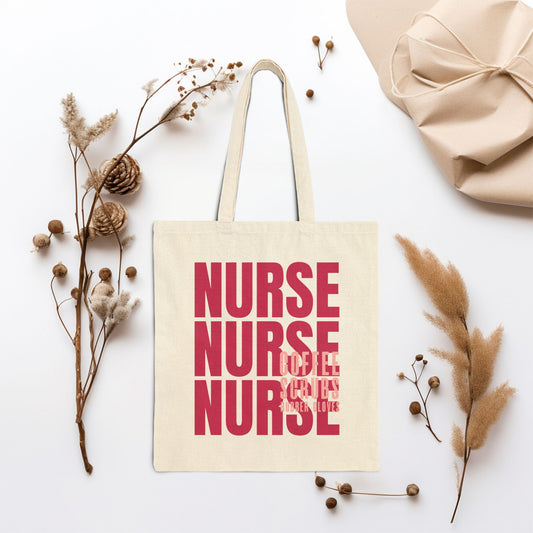 Cute Nurse Canvas Tote Bag - Best Nurse Gift