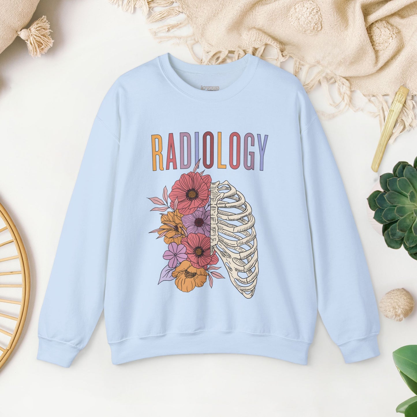 Flower Skeleton Radiology Sweatshirt