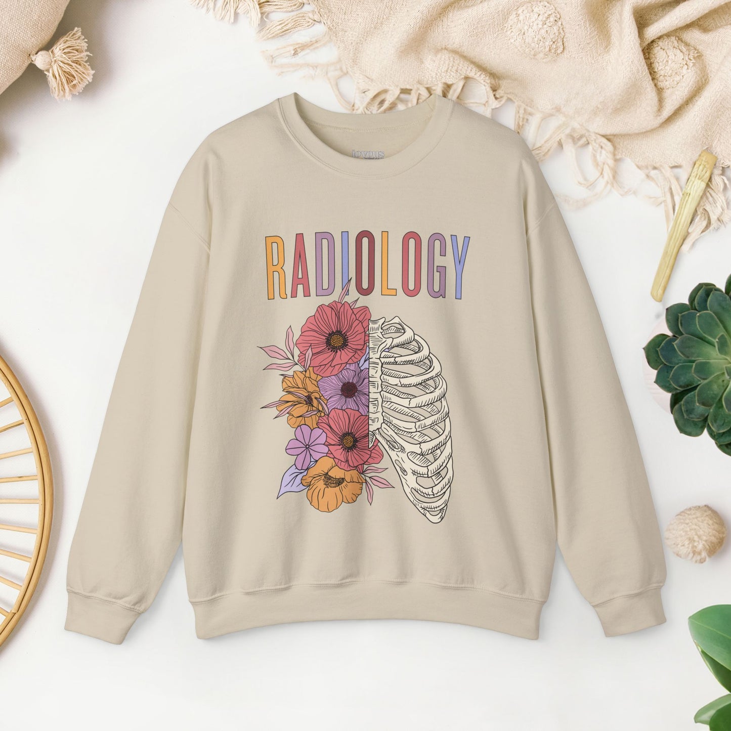 Flower Skeleton Radiology Sweatshirt