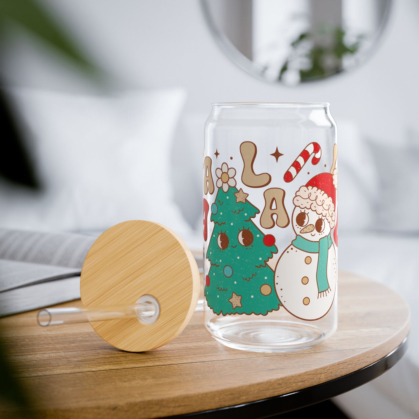 Fa La La La La Retro Christmas Sipper Glass - Best Christmas Gift