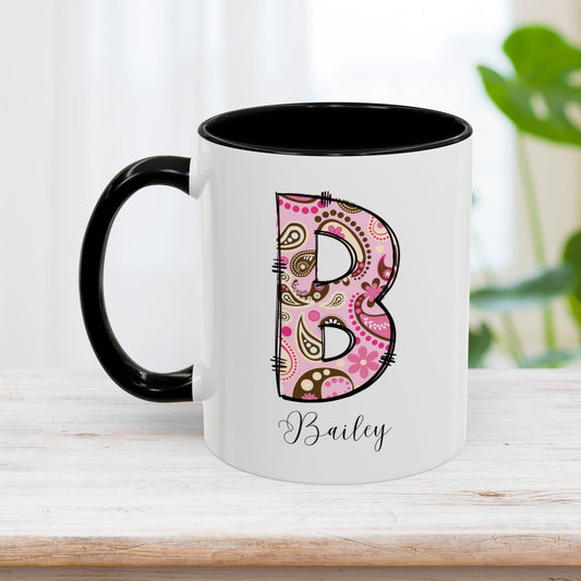 Custom Name Initial Letter Mug - Personalized Gifts A-Z