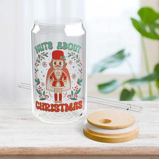 Nuts About Christmas Retro Christmas Sipper Glass - Best Christmas Gift