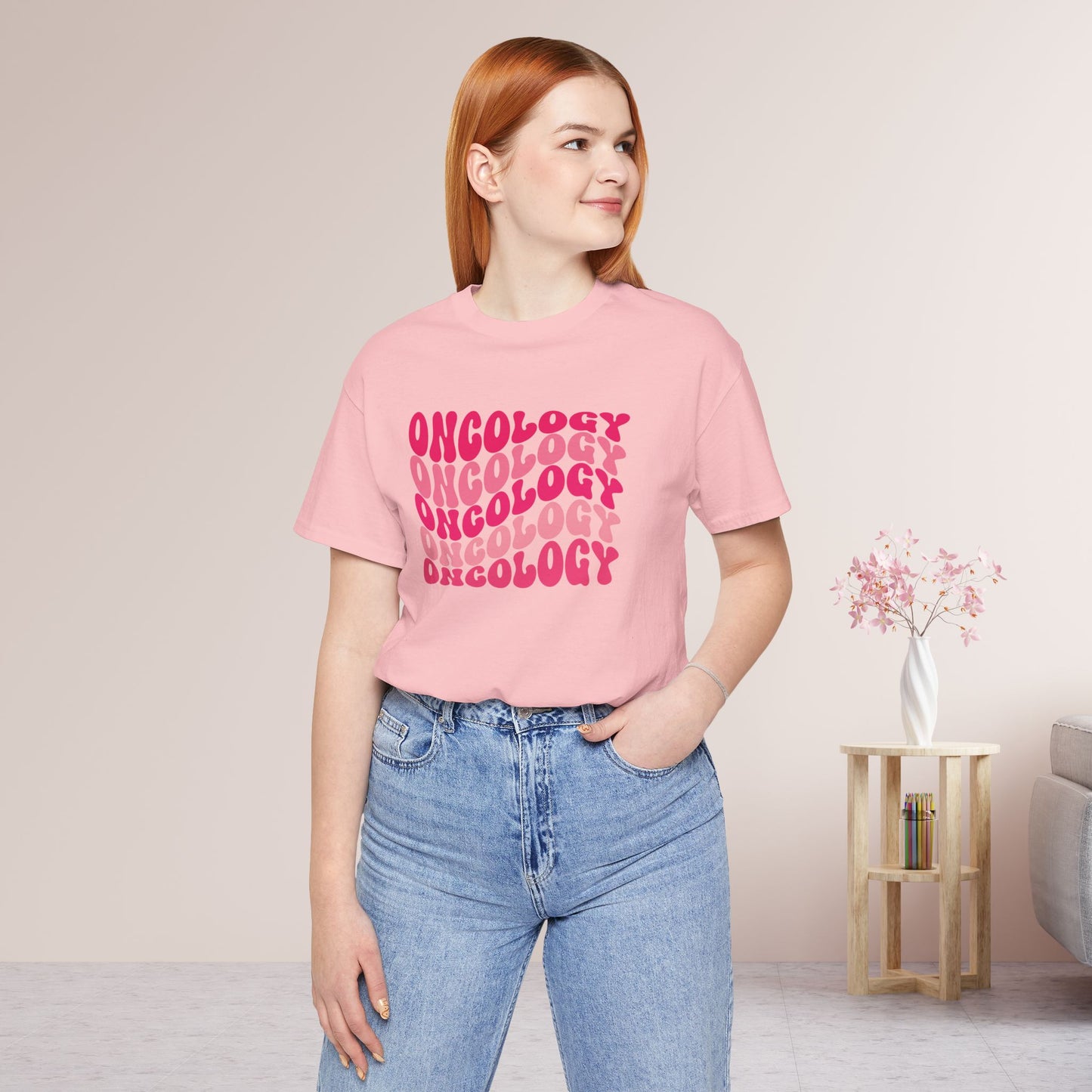 Pink Groovy Oncology Soft Cotton Tee